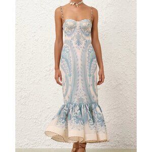 Zimmermann Illuminate silk and linen cocktail dress